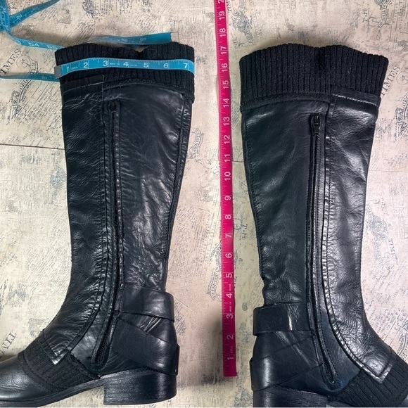 Apepazza ZEBU black leather/knit boots, size 7.5 - Picture 13 of 13